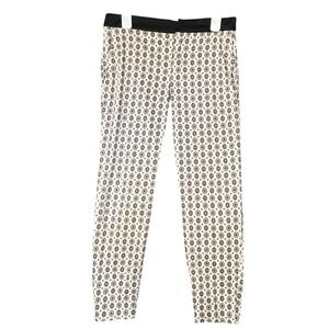 Zara Black and White Paisley Women's Cigarette Pants